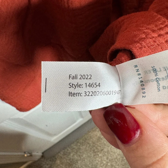 MARINE LAYER NWT Jamie Short Sleeve Mini Dress Barn Red Size Small Pockets - Picture 9 of 9